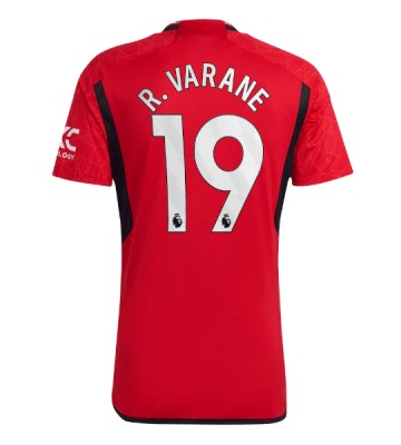 Lacne Muži Futbalové dres Manchester United Raphael Varane #19 2023-24 Krátky Rukáv - Domáci
